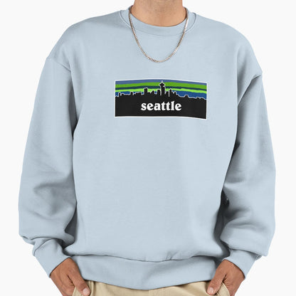 Seattle Cityscape Football Sweatshirt - Streetwear Style Unisex - T-Shirt, Sweatshirt, Hoodie