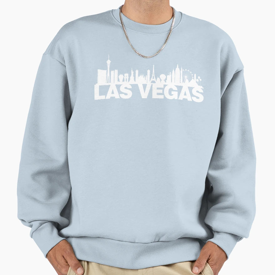 Las Vegas Silhouetted Skyline Sweatshirt - Custom Art Print Men Women - T-Shirt, Sweatshirt, Hoodie
