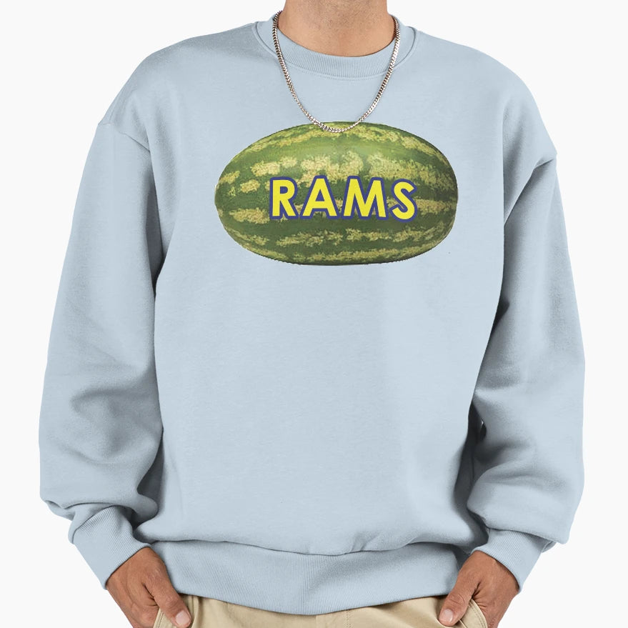 Rams Melon Head Sweatshirt - Trendy Graphic Men Women - T-Shirt, Sweatshirt, Hoodie