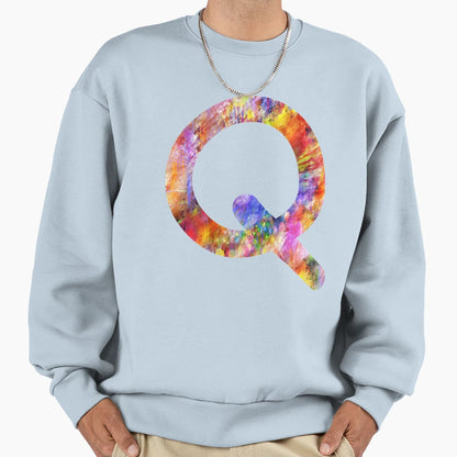 Letter Q Capital Alphabet Sweatshirt - Casual Everyday Wear Unisex - T-Shirt, Sweatshirt, Hoodie