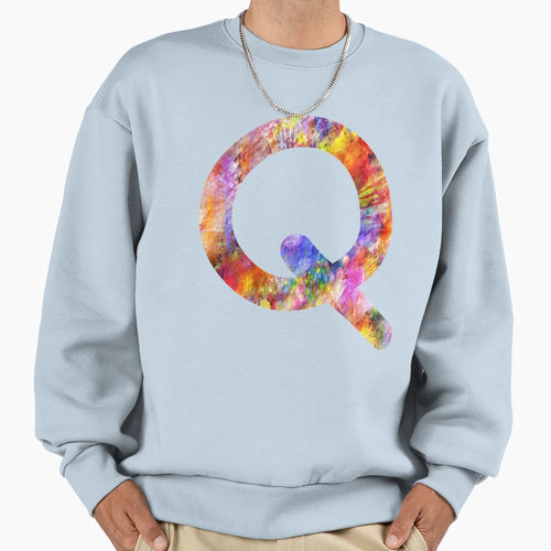 Letter Q Capital Alphabet Sweatshirt - Casual Everyday Wear Unisex - T-Shirt, Sweatshirt, Hoodie