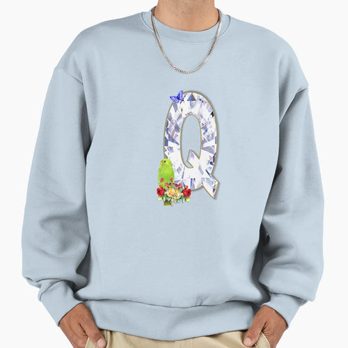 Name Initial Letter Q And Eclectus Sweatshirt - Streetwear Style Men Women - T-Shirt, Sweatshirt, Hoodie