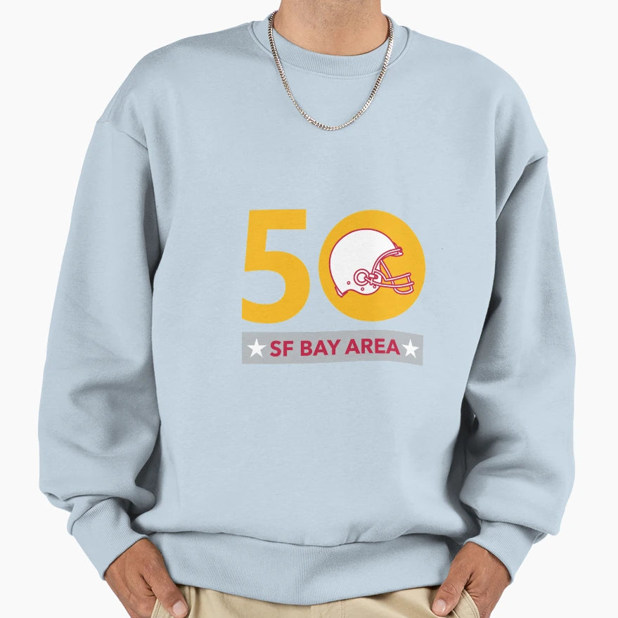 50 Pro Football Championship Sf Bay Sweatshirt - Unique Graphic Men Women - T-Shirt, Sweatshirt, Hoodie