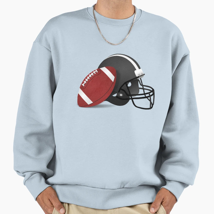 Football Helmet Football Sweatshirt - Novelty Apparel Men Women - T-Shirt, Sweatshirt, Hoodie