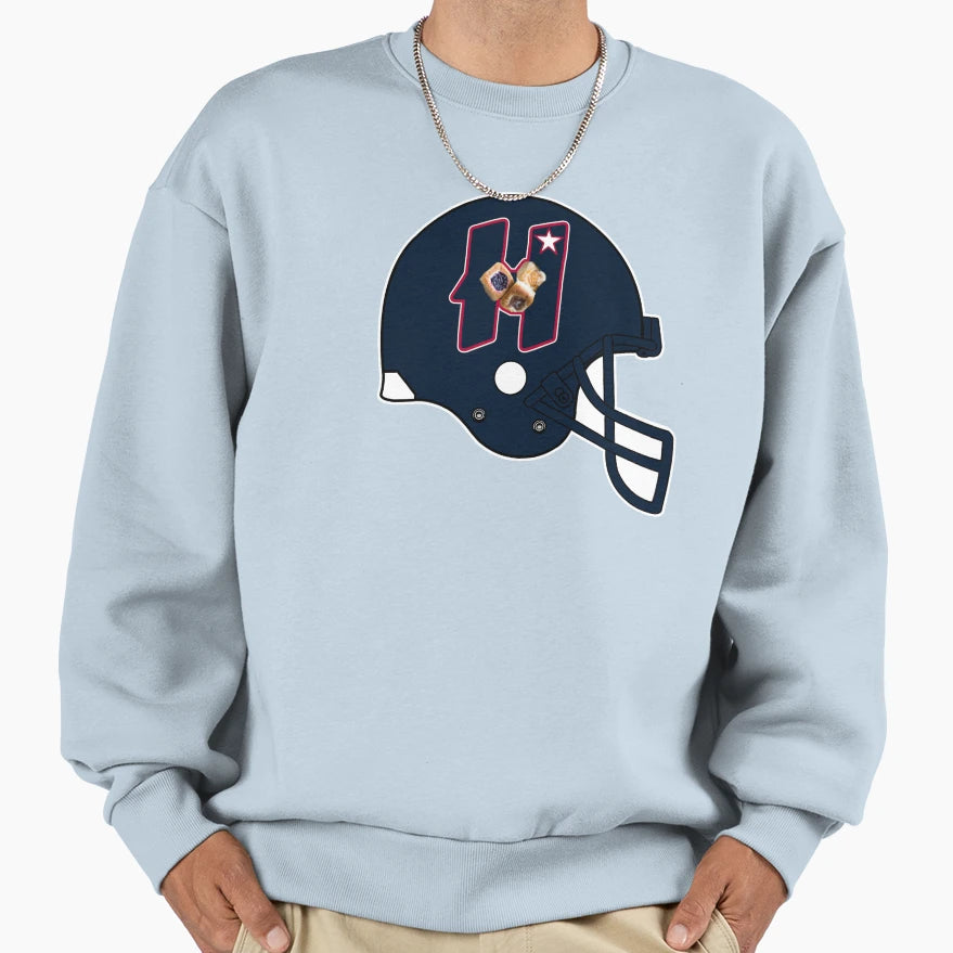 Houston Kolaches Helmet Sweatshirt - Trendy Graphic Unisex - T-Shirt, Sweatshirt, Hoodie