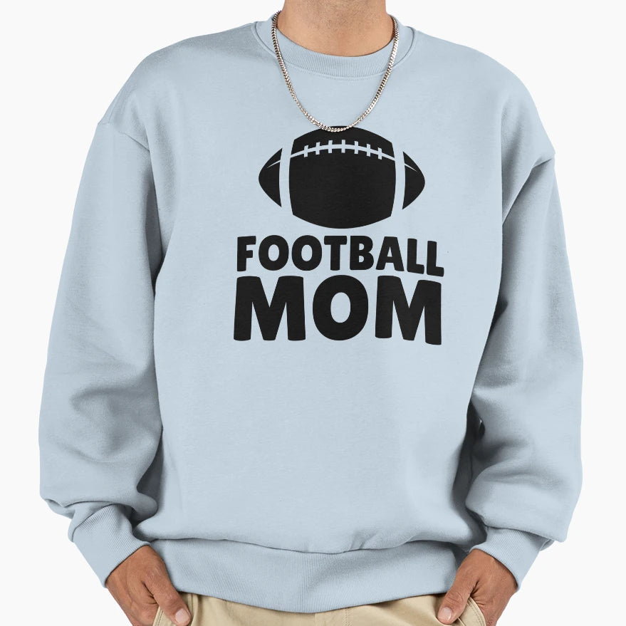 Football Mom Sweatshirt - Minimalist Print for Adults - T-Shirt, Sweatshirt, Hoodie