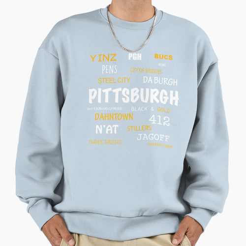 All Things Pittsburgh Black And Sweatshirt - Minimalist Print Men Women - T-Shirt, Sweatshirt, Hoodie
