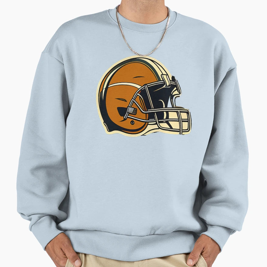 Football Helmet Sweatshirt - Casual Everyday Wear for Adults - T-Shirt, Sweatshirt, Hoodie