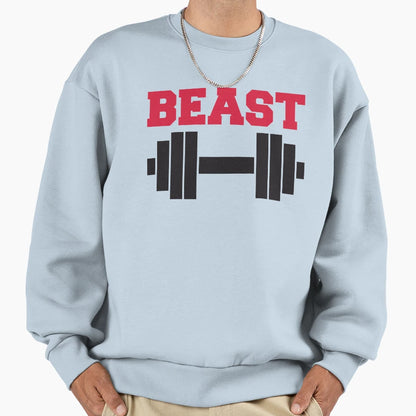 Beast Barbells Gym Sweatshirt - Unique Graphic Unisex - T-Shirt, Sweatshirt, Hoodie