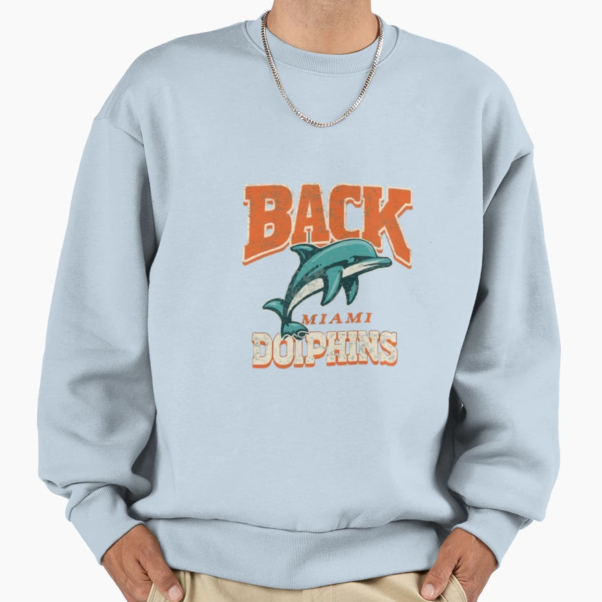 Back Miami Dolphins Sweatshirt - Unique Graphic for Adults - T-Shirt, Sweatshirt, Hoodie