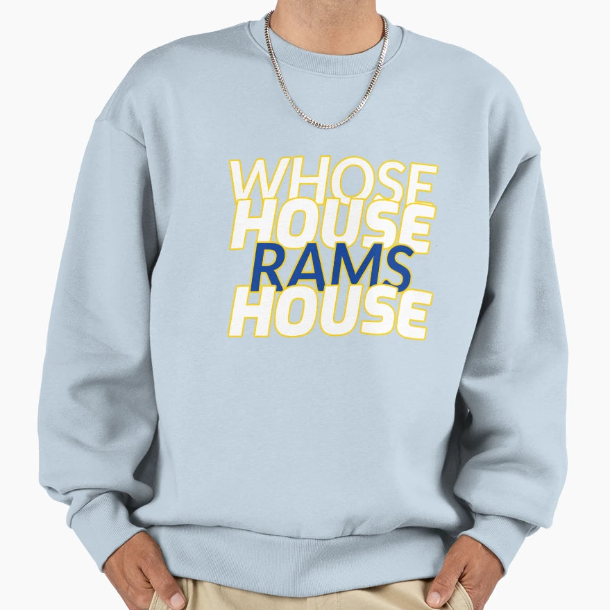 Whose House Rams House Sweatshirt - Minimalist Print Men Women - T-Shirt, Sweatshirt, Hoodie