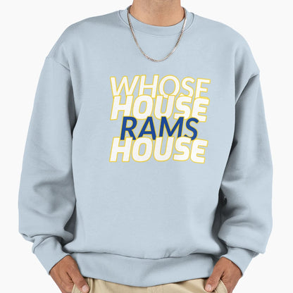 Whose House Rams House Sweatshirt - Minimalist Print Men Women - T-Shirt, Sweatshirt, Hoodie