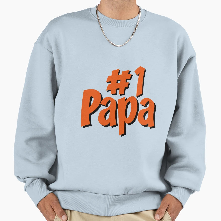 1 Dad Sweatshirt - Graphic Print for Adults - T-Shirt, Sweatshirt, Hoodie