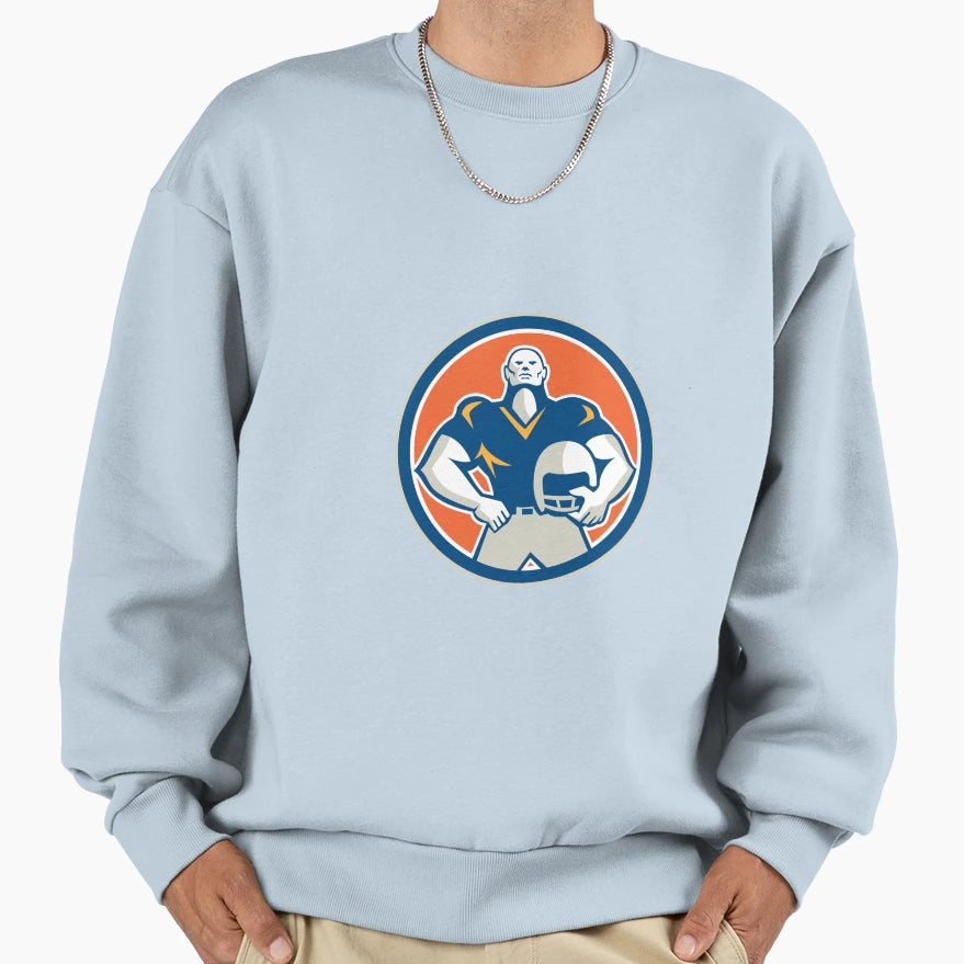 American Football Helmet Circle Sweatshirt - Trendy Graphic for Adults - T-Shirt, Sweatshirt, Hoodie
