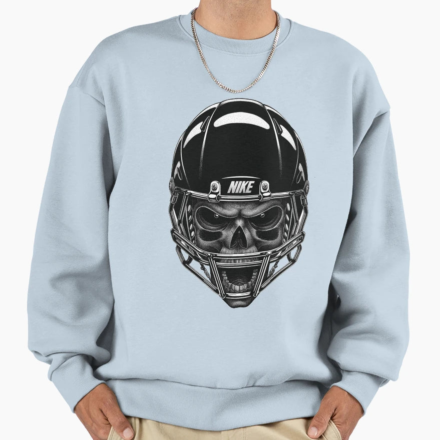American Football Skull Sweatshirt - Novelty Apparel Unisex - T-Shirt, Sweatshirt, Hoodie