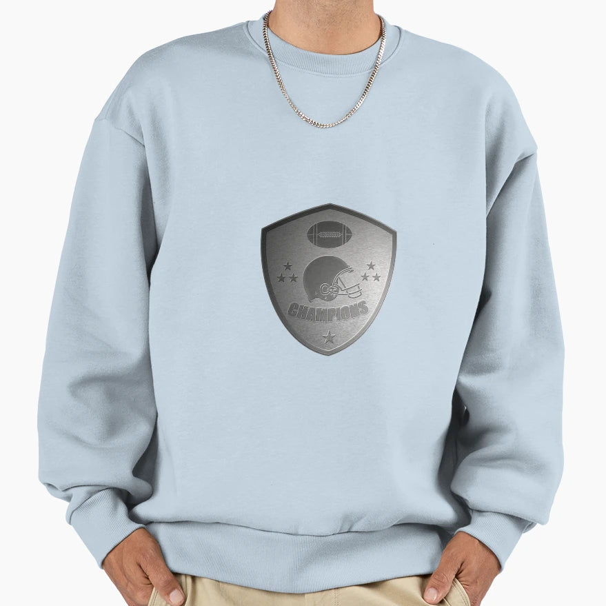 American Football Champions Shield Sweatshirt - Unique Graphic Unisex - T-Shirt, Sweatshirt, Hoodie