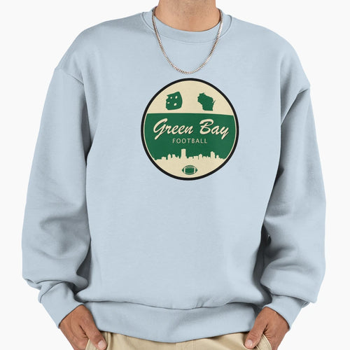 Green Bay Football Minimal Circle Sweatshirt - Unique Graphic for Adults - T-Shirt, Sweatshirt, Hoodie
