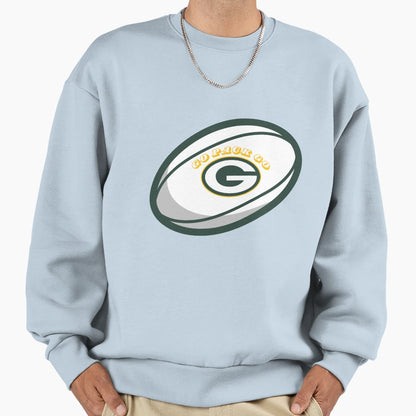 Go Pack Go Green Bay Packers Ball Sweatshirt - Graphic Print Unisex - T-Shirt, Sweatshirt, Hoodie