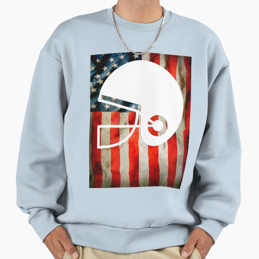 American Football And Us Patriot Sweatshirt - Minimalist Print Men Women - T-Shirt, Sweatshirt, Hoodie
