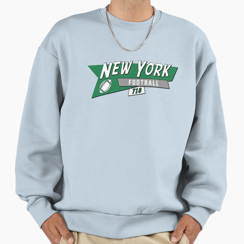 New York J 90S Football Sweatshirt - Graphic Print Unisex - T-Shirt, Sweatshirt, Hoodie