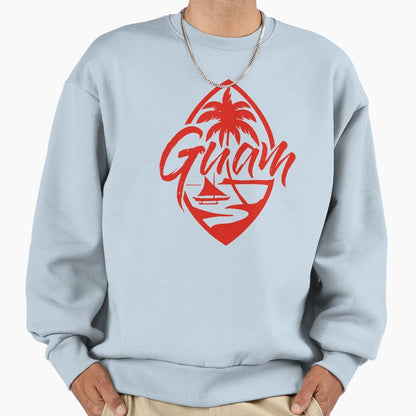 Guam Island Red Sweatshirt - Custom Art Print for Adults - T-Shirt, Sweatshirt, Hoodie