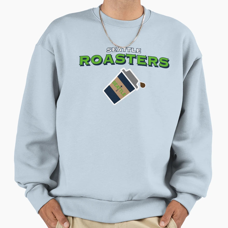 Seattle Roasters Wordmark Sweatshirt - Unique Graphic for Adults - T-Shirt, Sweatshirt, Hoodie