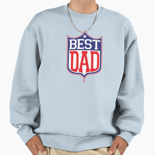 Best Dad Football Sweatshirt - Minimalist Print Men Women - T-Shirt, Sweatshirt, Hoodie