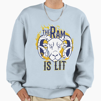 Ram Is Lit Sweatshirt - Trendy Graphic Unisex - T-Shirt, Sweatshirt, Hoodie
