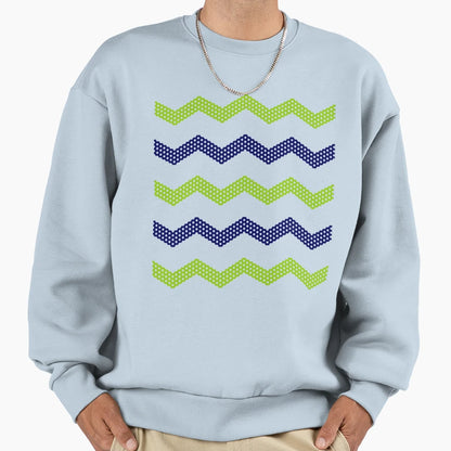 Honeycomb Chevron Lime Green Bright Sweatshirt - Graphic Print for Adults - T-Shirt, Sweatshirt, Hoodie