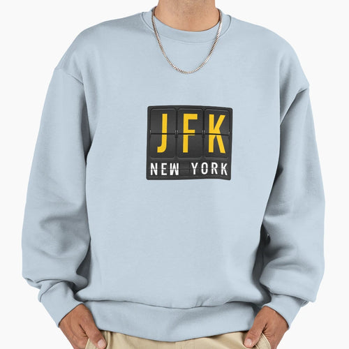 Jfk New York Airport Code Sweatshirt - Fun Novelty Design Men Women - T-Shirt, Sweatshirt, Hoodie