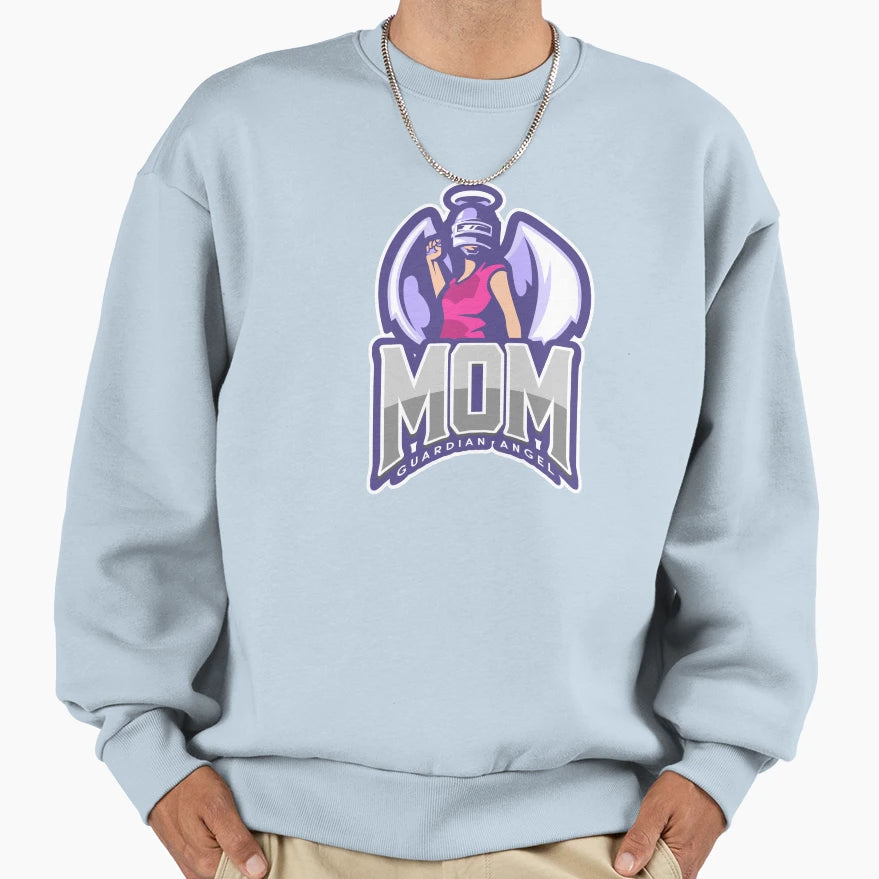 Mom Guardian Angel Sweatshirt - Aesthetic Graphic Men Women - T-Shirt, Sweatshirt, Hoodie