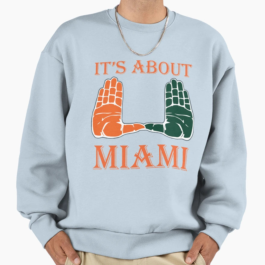 Miami Football Sweatshirt - Unique Graphic Men Women - T-Shirt, Sweatshirt, Hoodie
