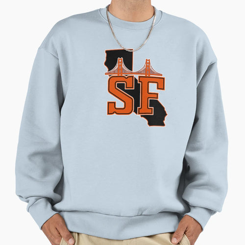 San Fran Bridge Sweatshirt - Minimalist Print Men Women - T-Shirt, Sweatshirt, Hoodie