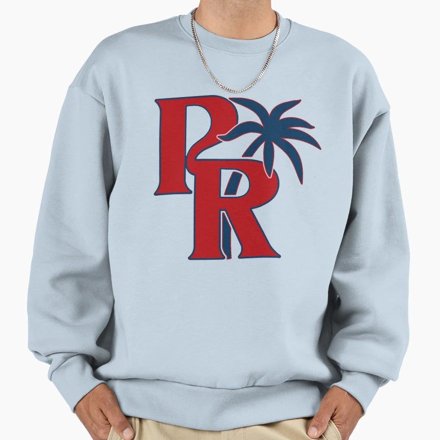 Puerto Rico Palm Tree Vacation Sweatshirt - Minimalist Print Men Women - T-Shirt, Sweatshirt, Hoodie