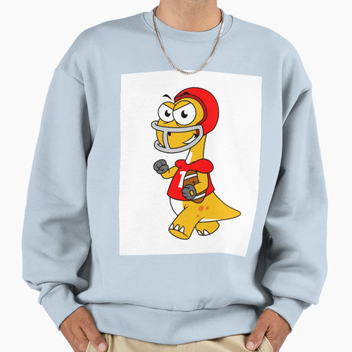 Illustration Brontosaurus Playing Sweatshirt - Custom Art Print Men Women - T-Shirt, Sweatshirt, Hoodie