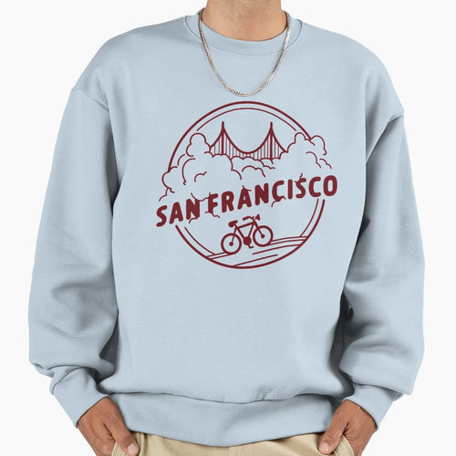 San Francisco California Bike Sweatshirt - Graphic Print Unisex - T-Shirt, Sweatshirt, Hoodie