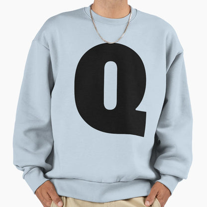 Alphabet Q Uppercase Letter Q Sweatshirt - Casual Everyday Wear Men Women - T-Shirt, Sweatshirt, Hoodie