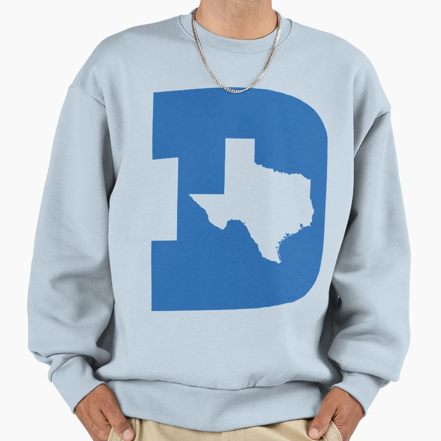 D Texas B Ball Blue Cut Out Sweatshirt - Unique Graphic Unisex - T-Shirt, Sweatshirt, Hoodie