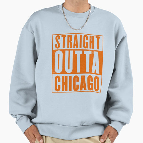 Straight Outta Chicago Sweatshirt - Minimalist Print for Adults - T-Shirt, Sweatshirt, Hoodie