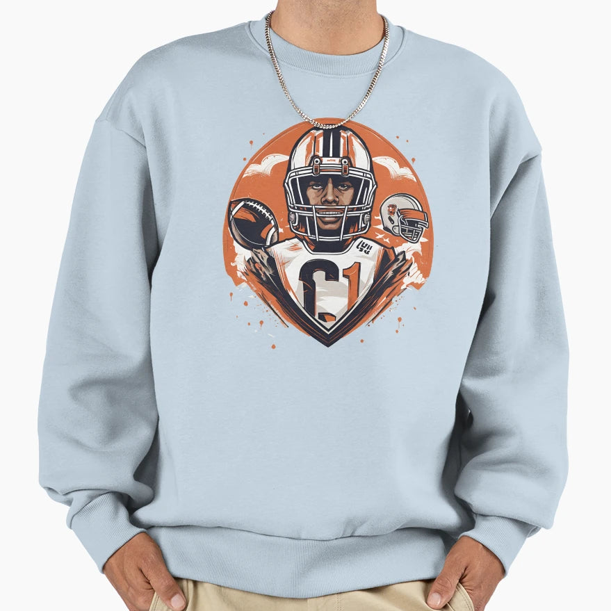 Football Player Action 1 Sweatshirt - Novelty Apparel Unisex - T-Shirt, Sweatshirt, Hoodie