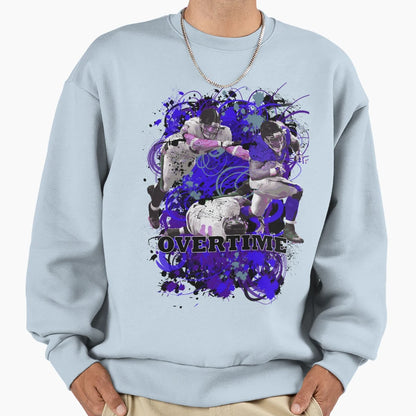 Overtime Reciever Blue Blue Sweatshirt - Aesthetic Graphic for Adults - T-Shirt, Sweatshirt, Hoodie