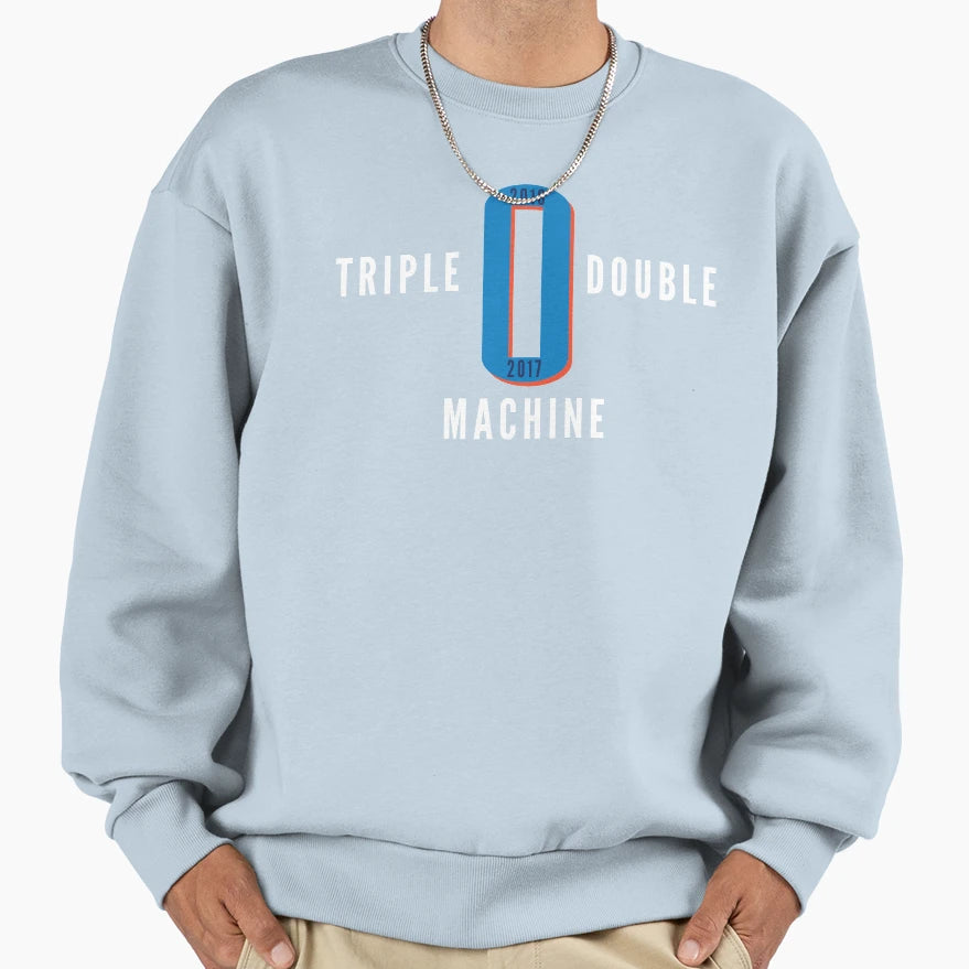 2016 2017 Triple Double Machine Sweatshirt - Fun Novelty Design Men Women - T-Shirt, Sweatshirt, Hoodie