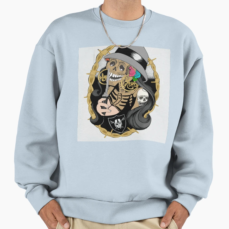 La Catrina Chola Sweatshirt - Novelty Apparel Men Women - T-Shirt, Sweatshirt, Hoodie