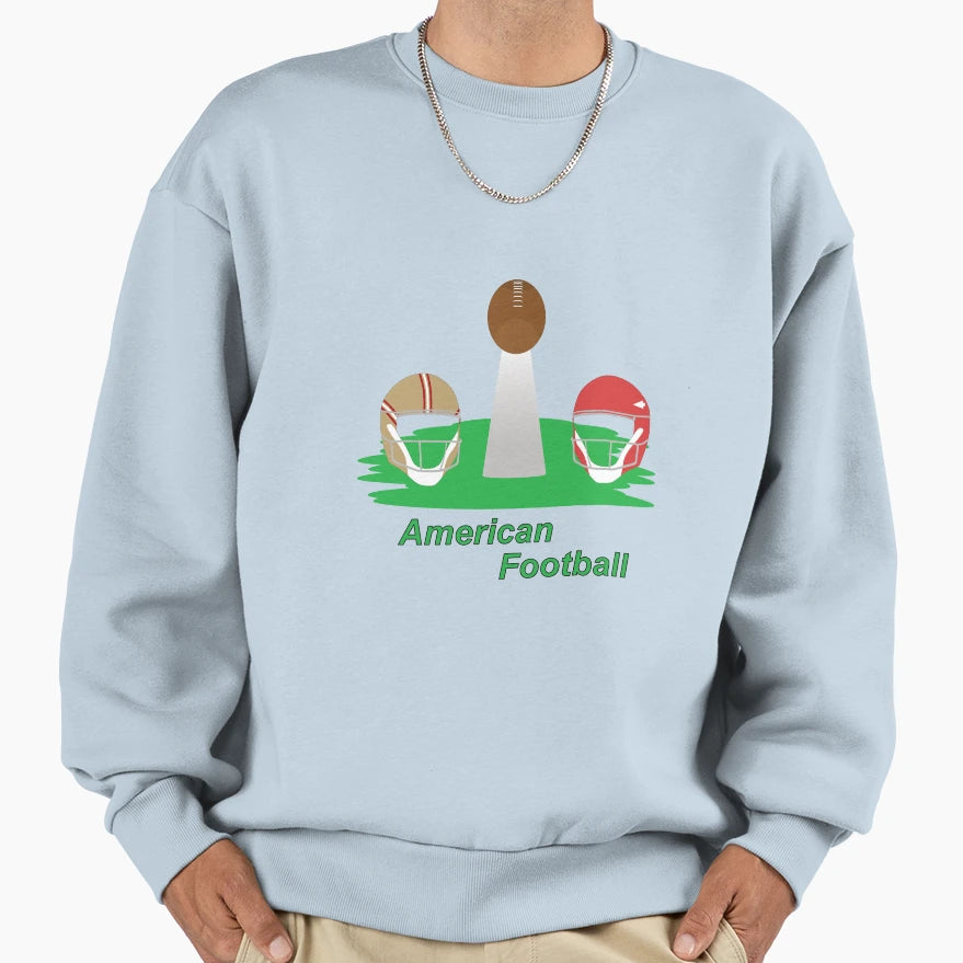 Trophy American Football Helmets Sweatshirt - Fun Novelty Design Men Women - T-Shirt, Sweatshirt, Hoodie