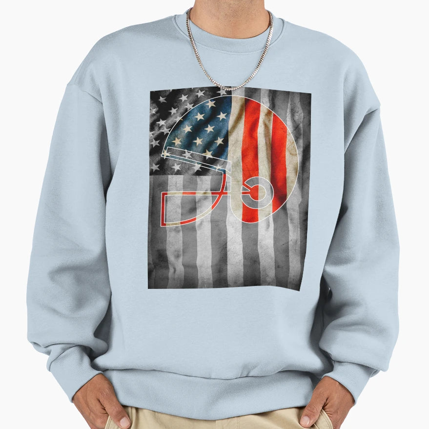 American Football And Us Black Sweatshirt - Novelty Apparel for Adults - T-Shirt, Sweatshirt, Hoodie