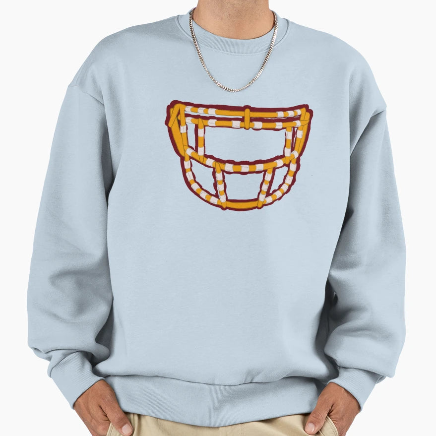 Washington Football Facemask Sweatshirt - Novelty Apparel Men Women - T-Shirt, Sweatshirt, Hoodie