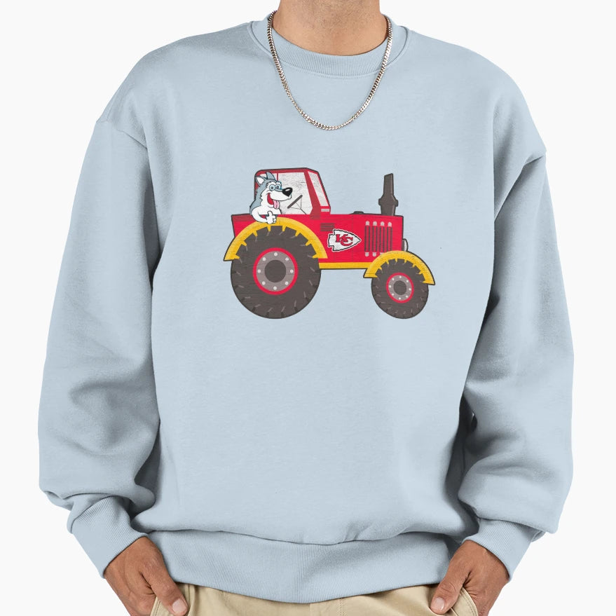 Dog Driving Kansas City Chiefs T-Shirt - Aesthetic Graphic Men Women - T-Shirt, Sweatshirt, Hoodie