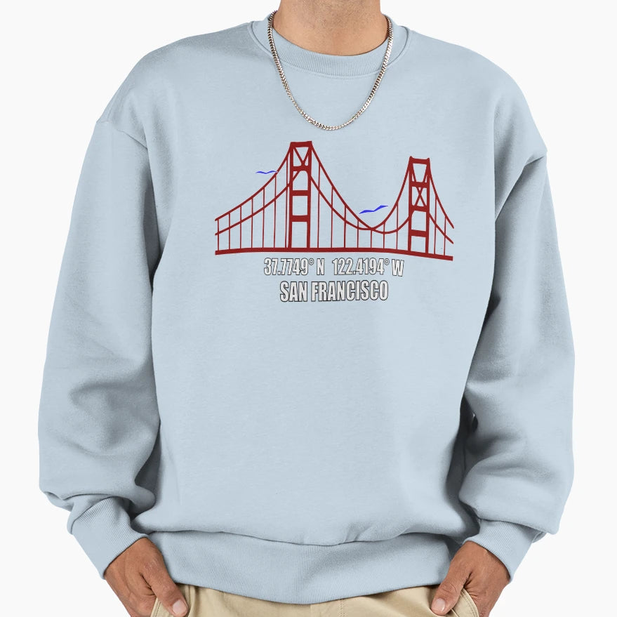 San Francisco Sweatshirt - Custom Art Print for Adults - T-Shirt, Sweatshirt, Hoodie