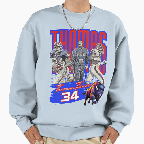 Thurman Thomas Buffalo Legend Sweatshirt - Graphic Print Men Women - T-Shirt, Sweatshirt, Hoodie