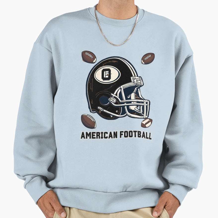 Copy American Football Illustration Sweatshirt - Aesthetic Graphic Unisex - T-Shirt, Sweatshirt, Hoodie